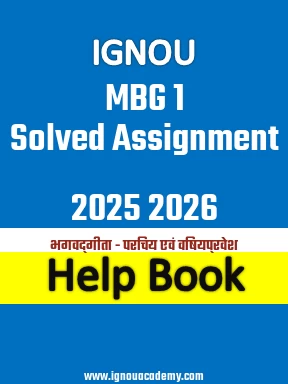 IGNOU MBG 1 Solved Assignment 2025 2026